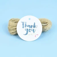 50pcs round natural floral frame thank you stickers scrapbooking for birthday party seal labels aking gift bag decorative