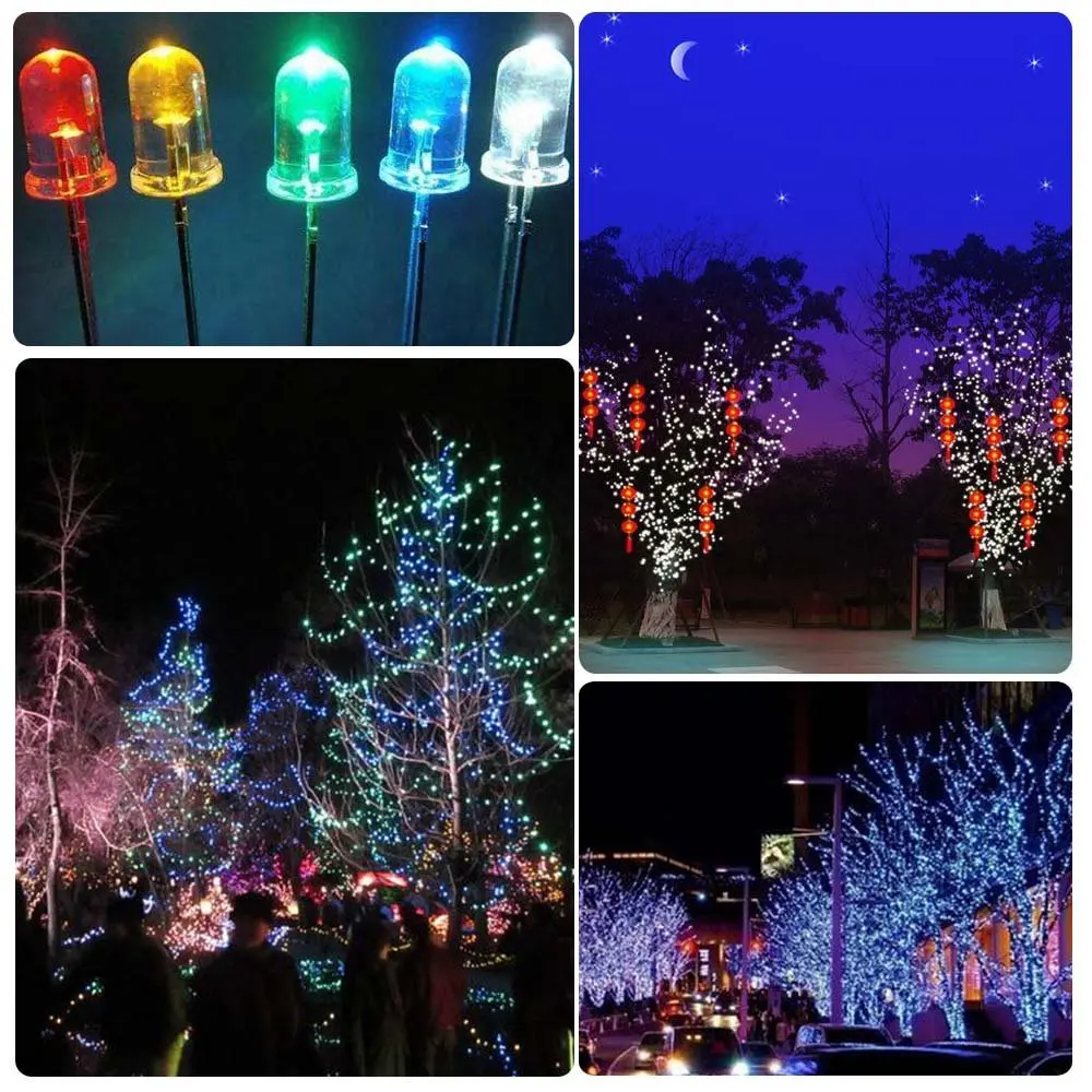 

100Pcs/lot 3MM LED Diode Assorted Kit 5colors* 20pcs Mixed Color Red Green Yellow Blue White DIY LED Diode kit