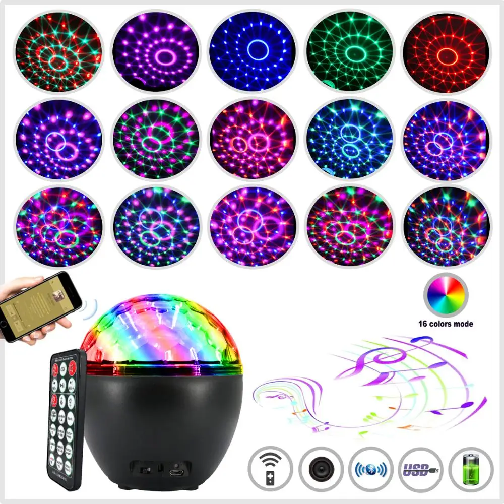 Новый Bluetooth динамик диско магический шар с вечерние светильник музыкальная лампа