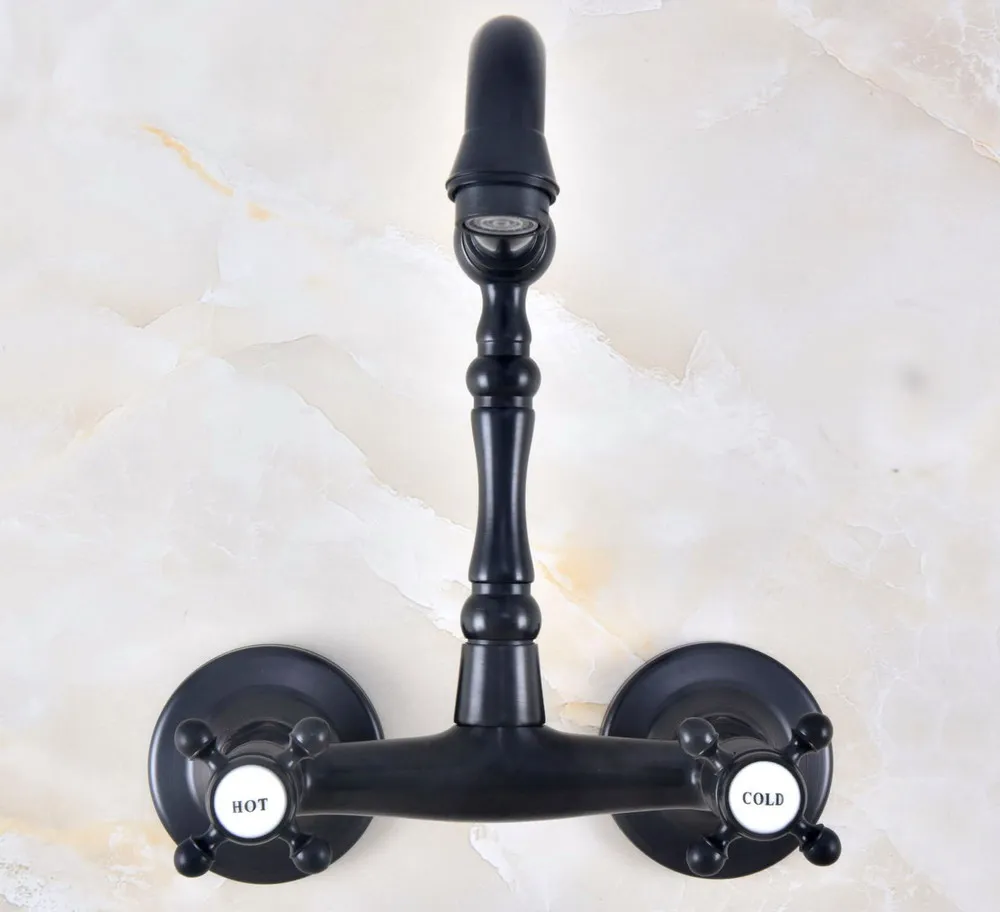 Латунный Смеситель для раковины в ванной и кухне с черной масляной резинкой