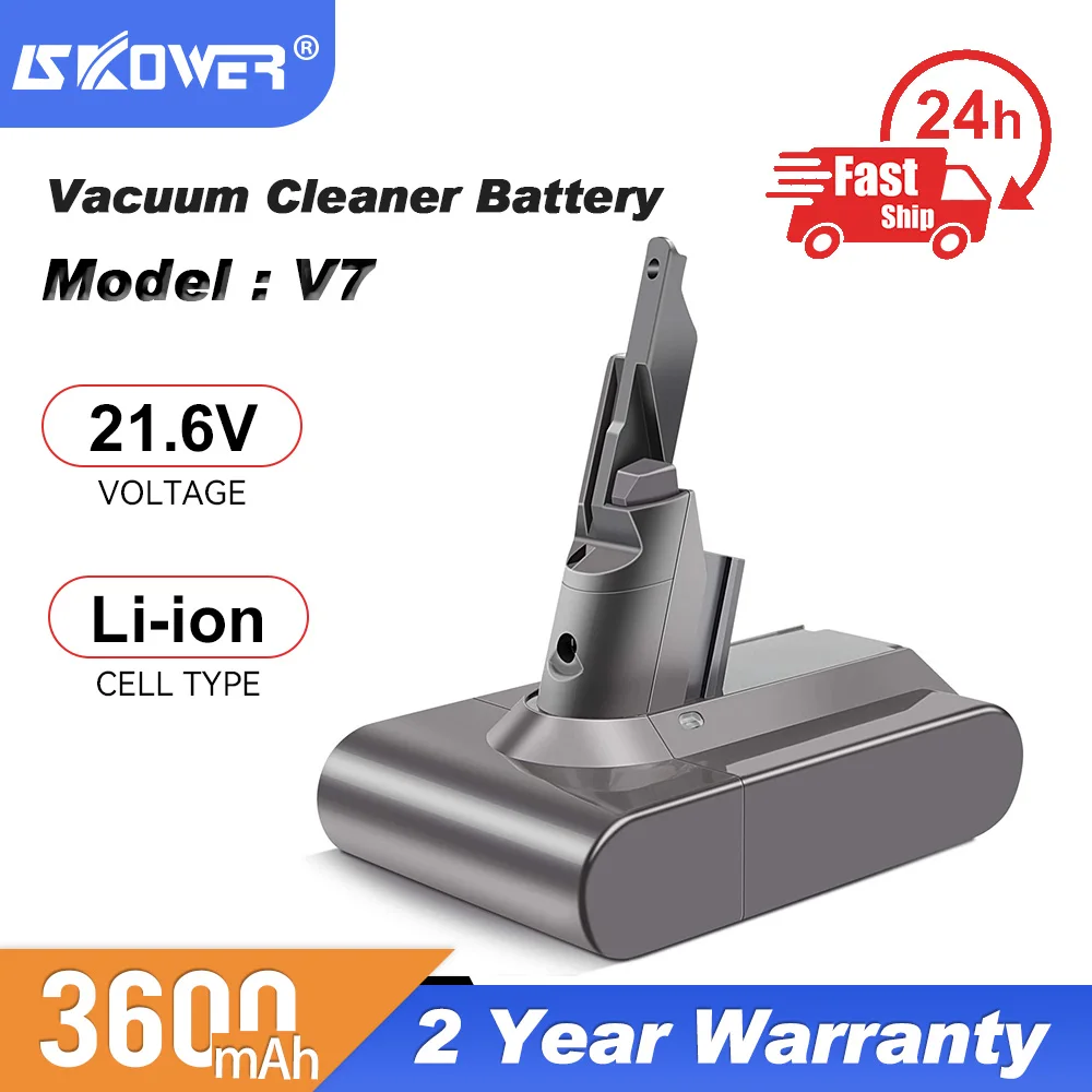 Skower 21.6V Vacuum Cleaner Battery For Dyson V6 V7 V8 Li-ion Replacement Bateria DC58 DC62 SV03 SV07 SV09 | Электроника