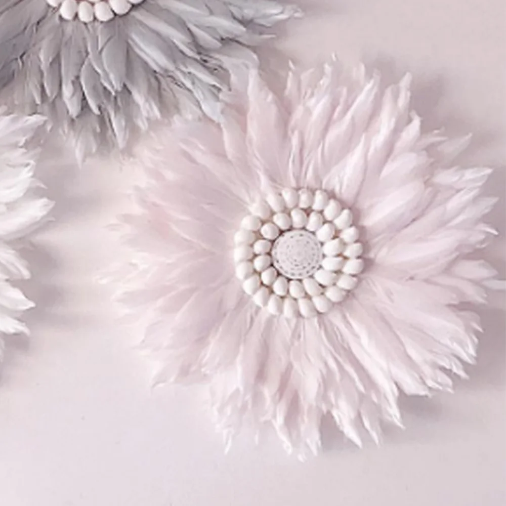 Зеркало в стиле бохо с перьями макраме ручной работы Настенное подвесное зеркало