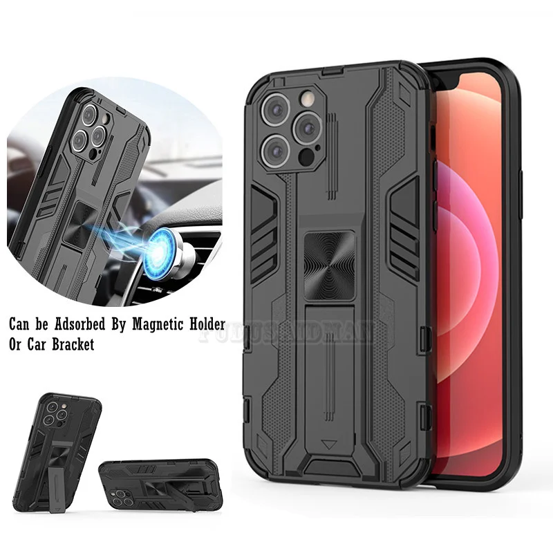 Противоударный чехол для iPhone XR 12 Mini XS Max X 8 7 Plus 11 13 Pro SE 2020 магнитный держатель |