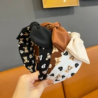 japanese and korean version of sweet and cute hair accessories bai with a trendy wide brimmed bow headband headwear hairpin