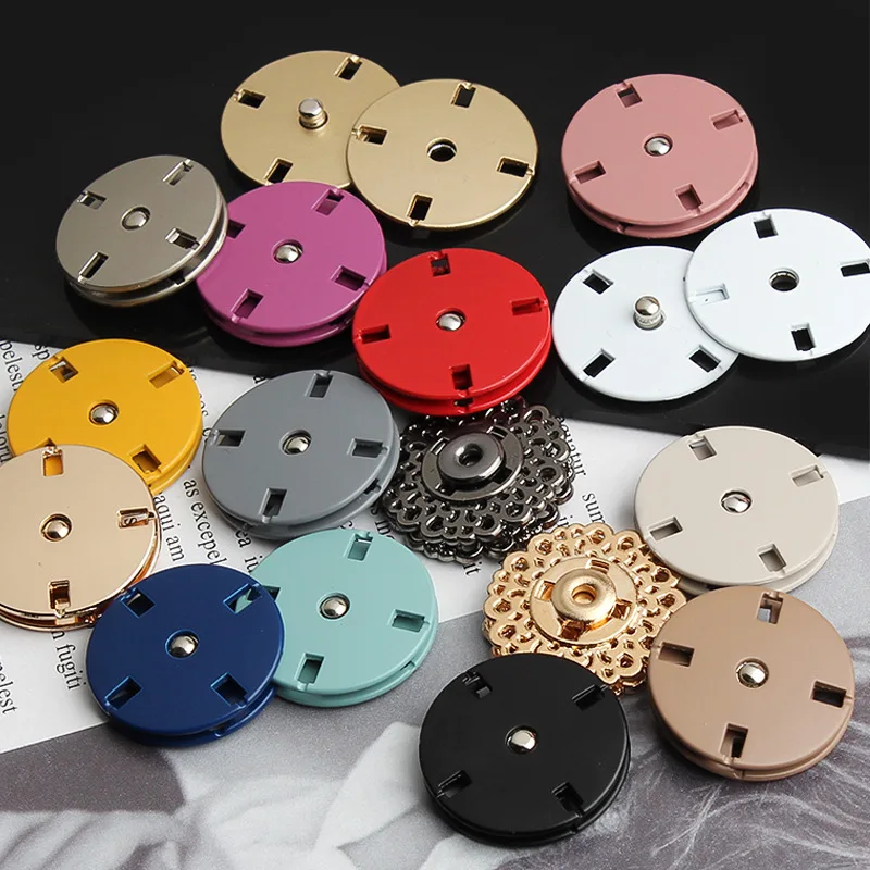 

10pcs Metal Color Concealed Buckle Coat Windbreaker Down Jacket Accessories Small Fragrance Style Invisible Snap Buttons