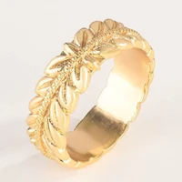 24k yellow gold creative leaves shaped ring for women men gold rings 14 k 925 womens jewelry rings wedding anniversary 2021