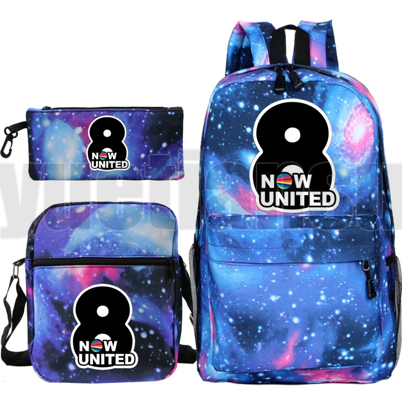 

Back To School Plecak Now United Backpack Men Daily Pack Anime Zipper Bag Pack Shoulder Bookbag Pencil Bag UN Team-Better Album