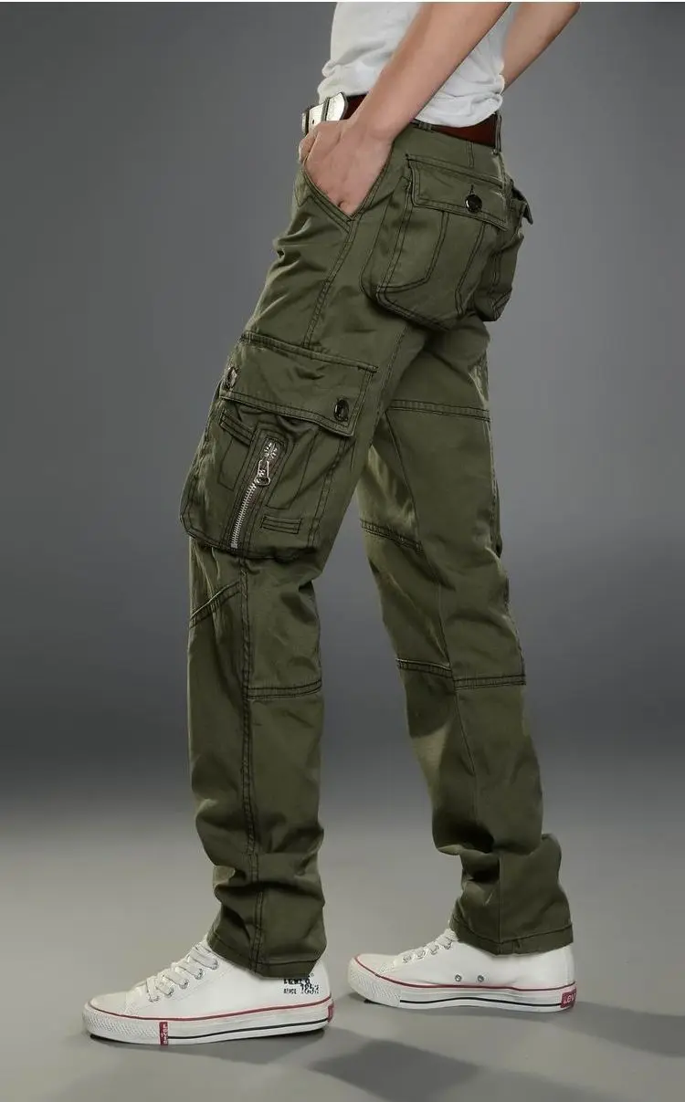 

Washing Military Uniform Pants Men Wear Resistant Cargo Pants For Men Overalls Multi-pocket Overalls Men Size 28-38