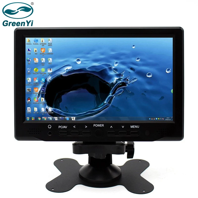 GreenYi Super HD LCD 7inch Monitor With VGA+AV+HDMI Ultra High Brightness Up To 800*480 Car Display Family And USE | Автомобили и