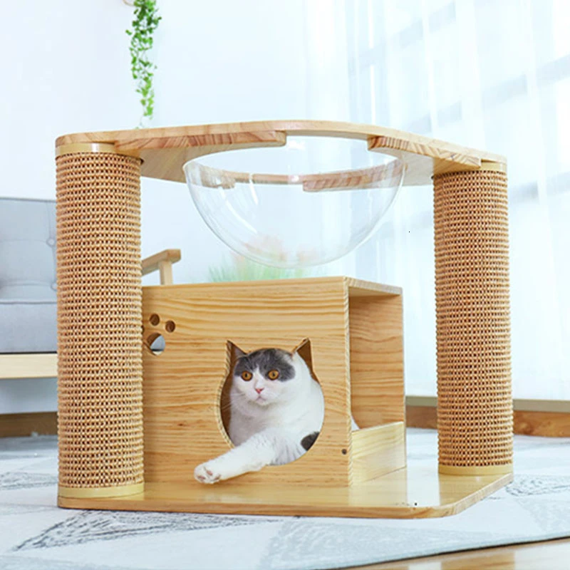 RFWCAK домик для кошек твердый дом рама скалолазания с космическим гнездом