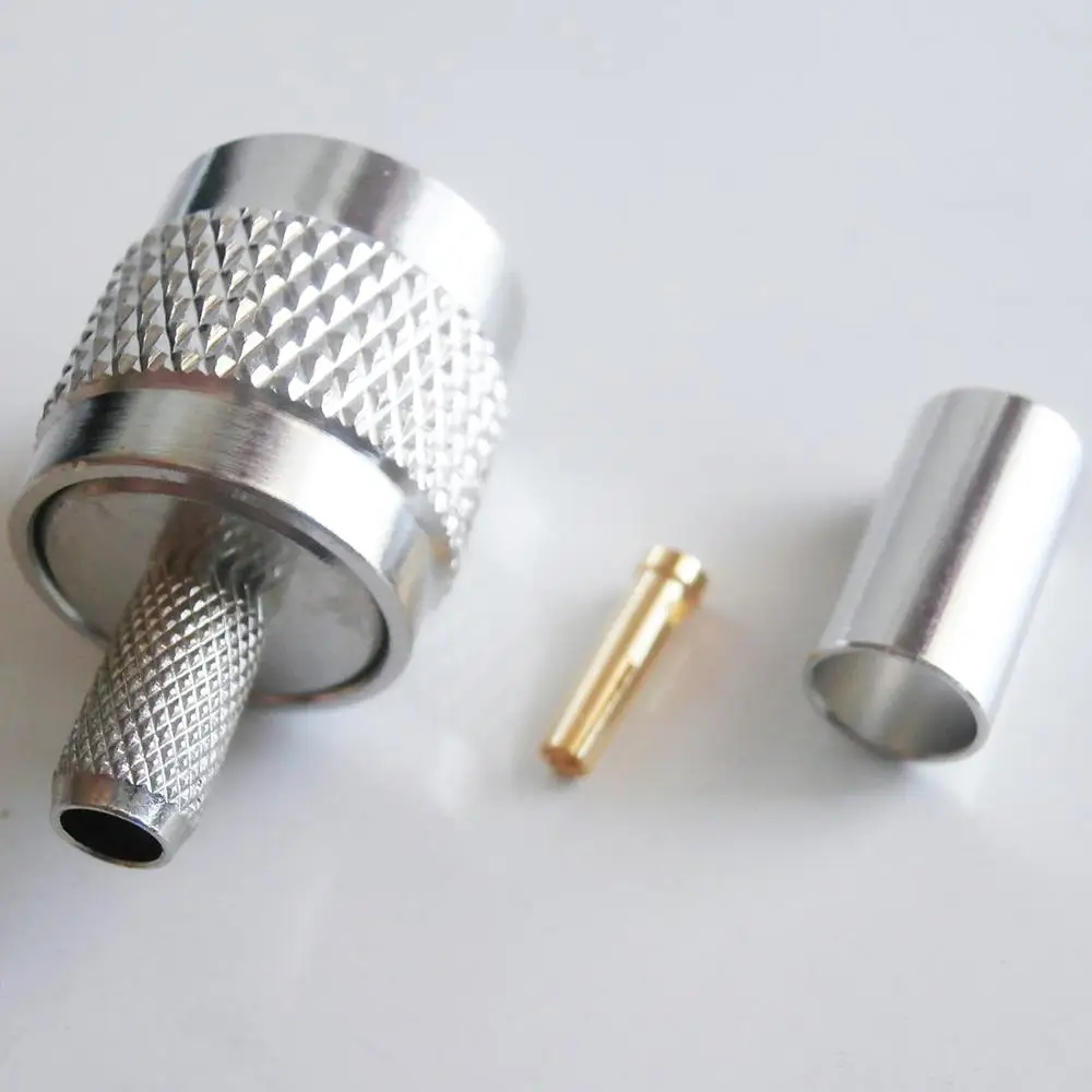 РЧ коаксиальный разъем RPTNC RP TNC Мужской обжимной для LMR195 RG58 RG142 RG223 RG400 кабель