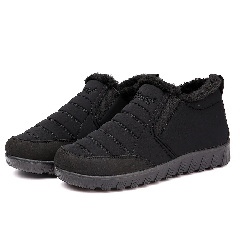 Зимние плюшевые теплые зимние ботинки женская зимняя обувь ботильоны для женщин