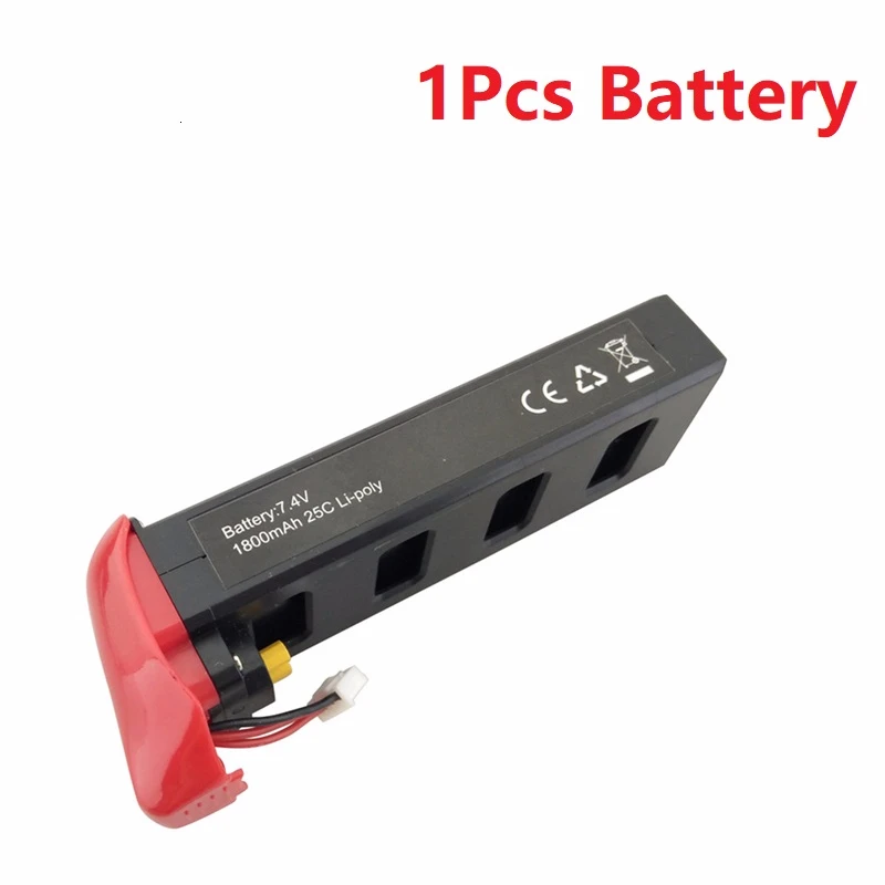 1pcs red Новая версия MJX Bugs 2 B2W B2C Аккумулятор 7,4 V 1800mah 25C Li-po аккумулятор для MJX B2W B2C rc Квадрокоптер Дрон запасные части - Цвет: 1pcs red