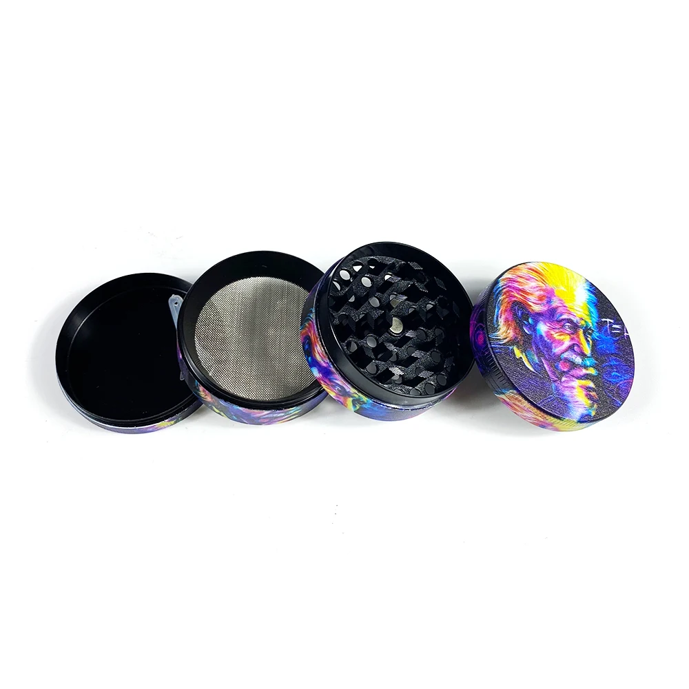 

18x14cm Rolling Tray Metal Herb Tobacco Weed Grinder Set Hand Cigarette Smoke Accessories 4 Layer Zinc Alloy Spices Crusher