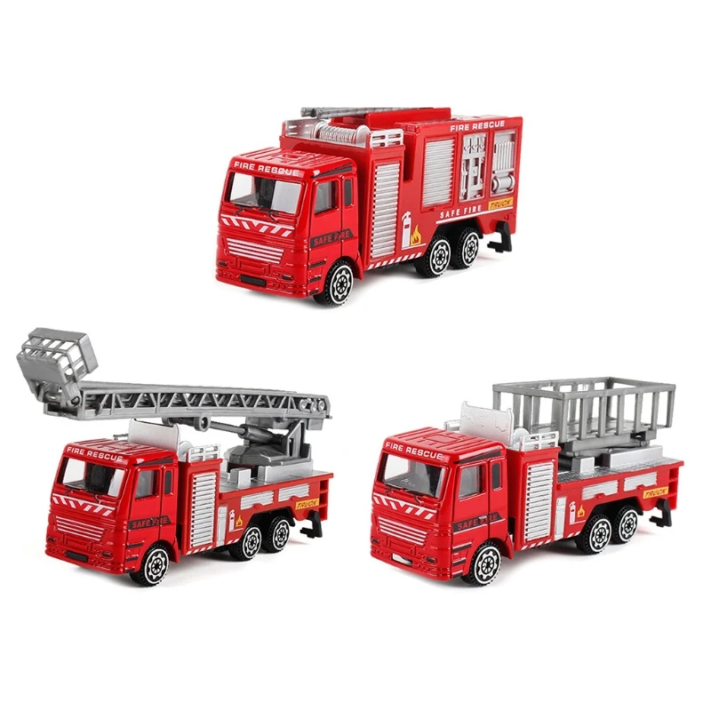 

C5AA 4.5/5.5’’ Die-cast Mini Fire Engine Alloy Anti-Collision Baby Car Toy Gift