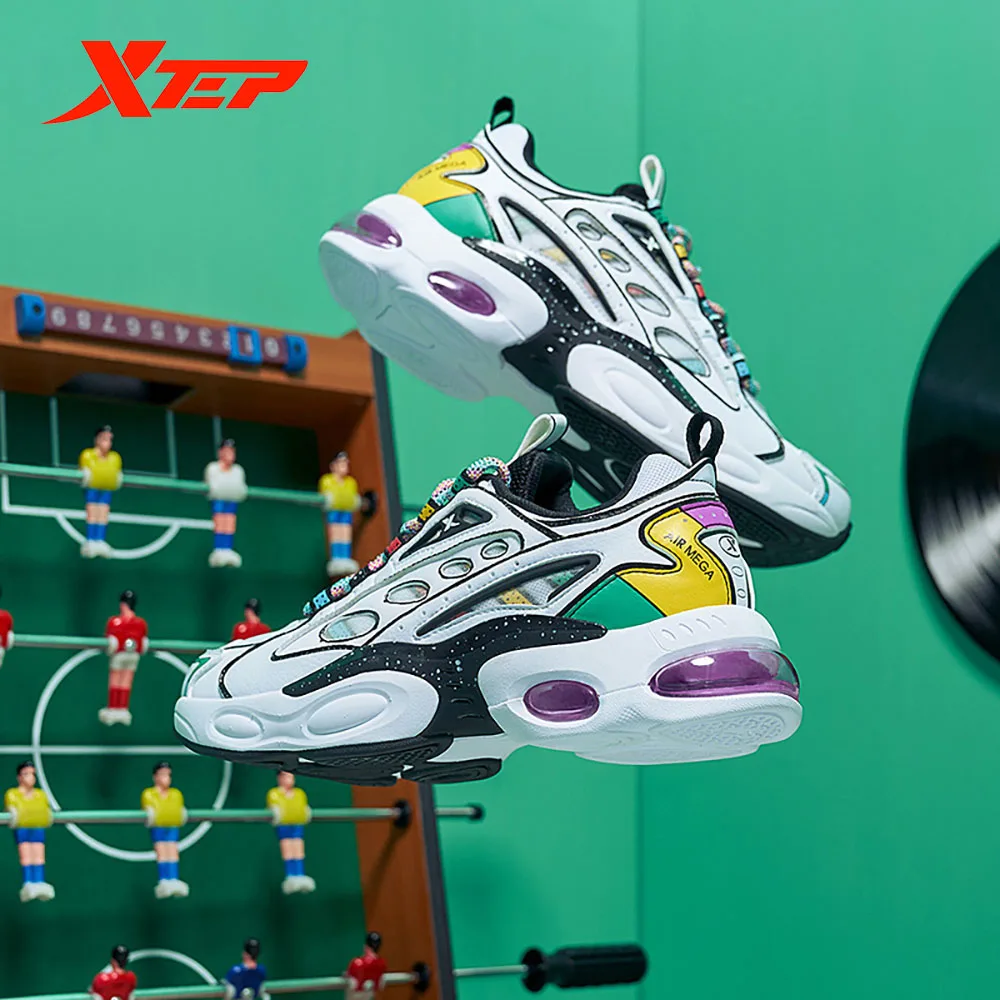 

Xtep Sports Casual Shoes Youth Lace-Up Low-Top Sneakers Men'S Fashion Shock Absorption Running Shoes 880319320112