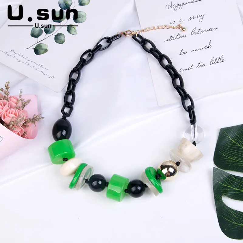 Резиновые Акриловые Длинные ожерелья с подвесками Женские винтажные Подвески