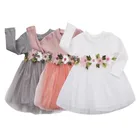 От 3 месяцев до 3 лет украшения на платье с цветочным рисунком для маленьких девочек; Вязаные платья из тюля в стиле пэчворк; Вечерние платья принцессы на свадьбу
