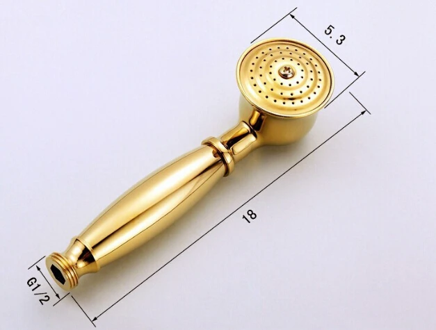 

High Quality Brass Classical Telephone Style Gold Hand Held Shower Head Water Saving Hand Shower Handheld Sprayer Shower