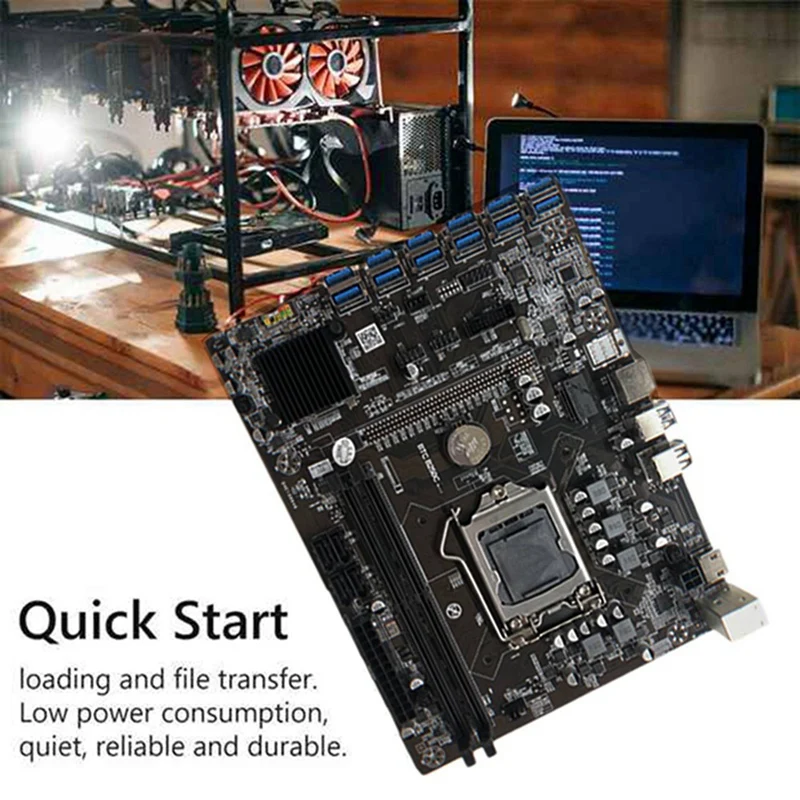 

B250C Mining Motherboard with G3900+DDR4 2133 4G+SATA Cable+Switch Cable+RJ45 Cable 12XPCIE to USB3.0 Card Slot Board