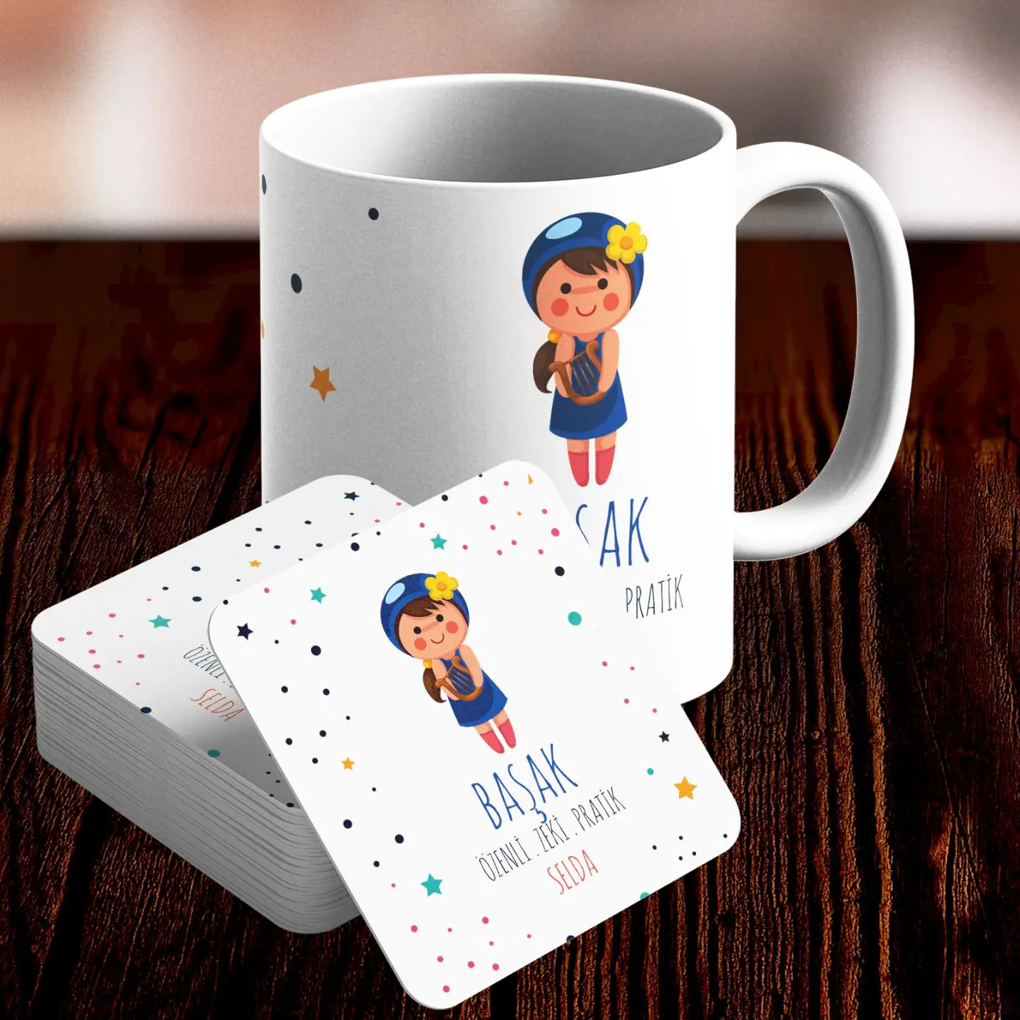 

Personalized Zodiac Themed Mug and Underlay Set-Spike