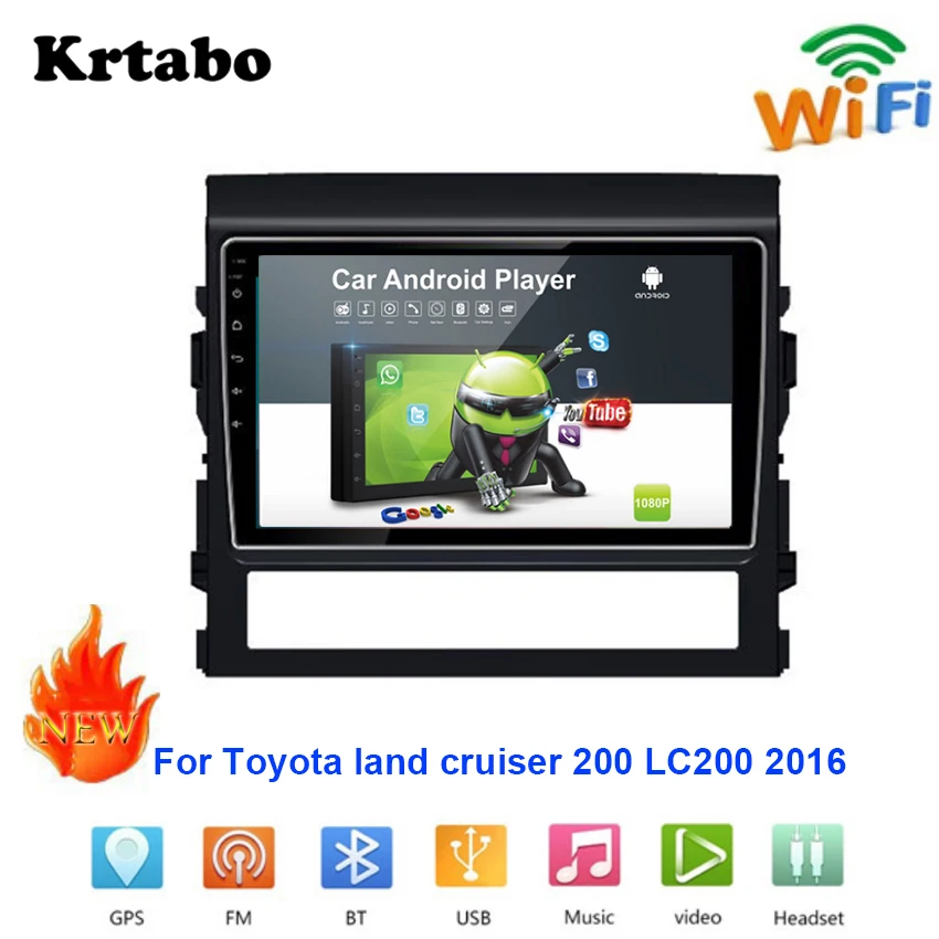 Автомобильный Радио Android мультимедийный плеер для Toyota land cruiser 200 LC200 2016