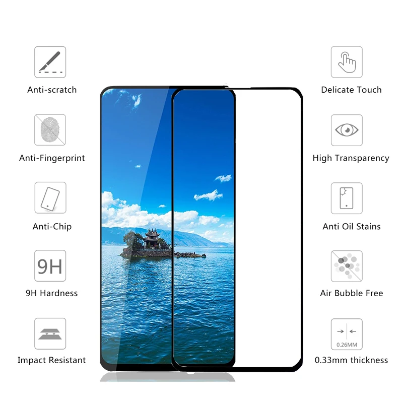 Закаленное стекло для huawei P Smart Z, защитное стекло, полное покрытие, Защита экрана для hauwei Y9 Prime P Smart