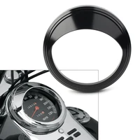 5 motorcycle speedometer gauge bezel covers trim ring visor black for harley road glide custom touring softail dyna