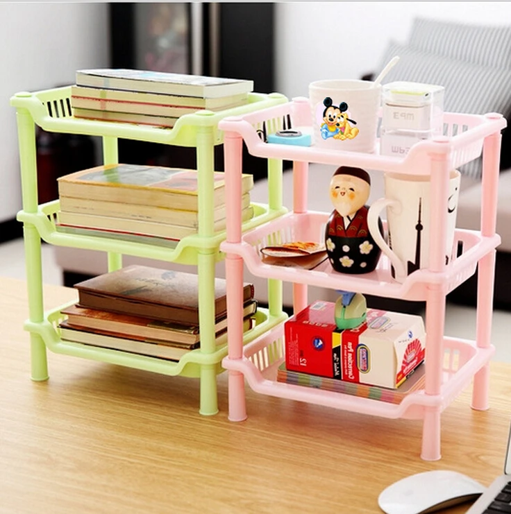 Квадратный стеллаж для хранения 3 уровня пластиковый держатель ванной полка