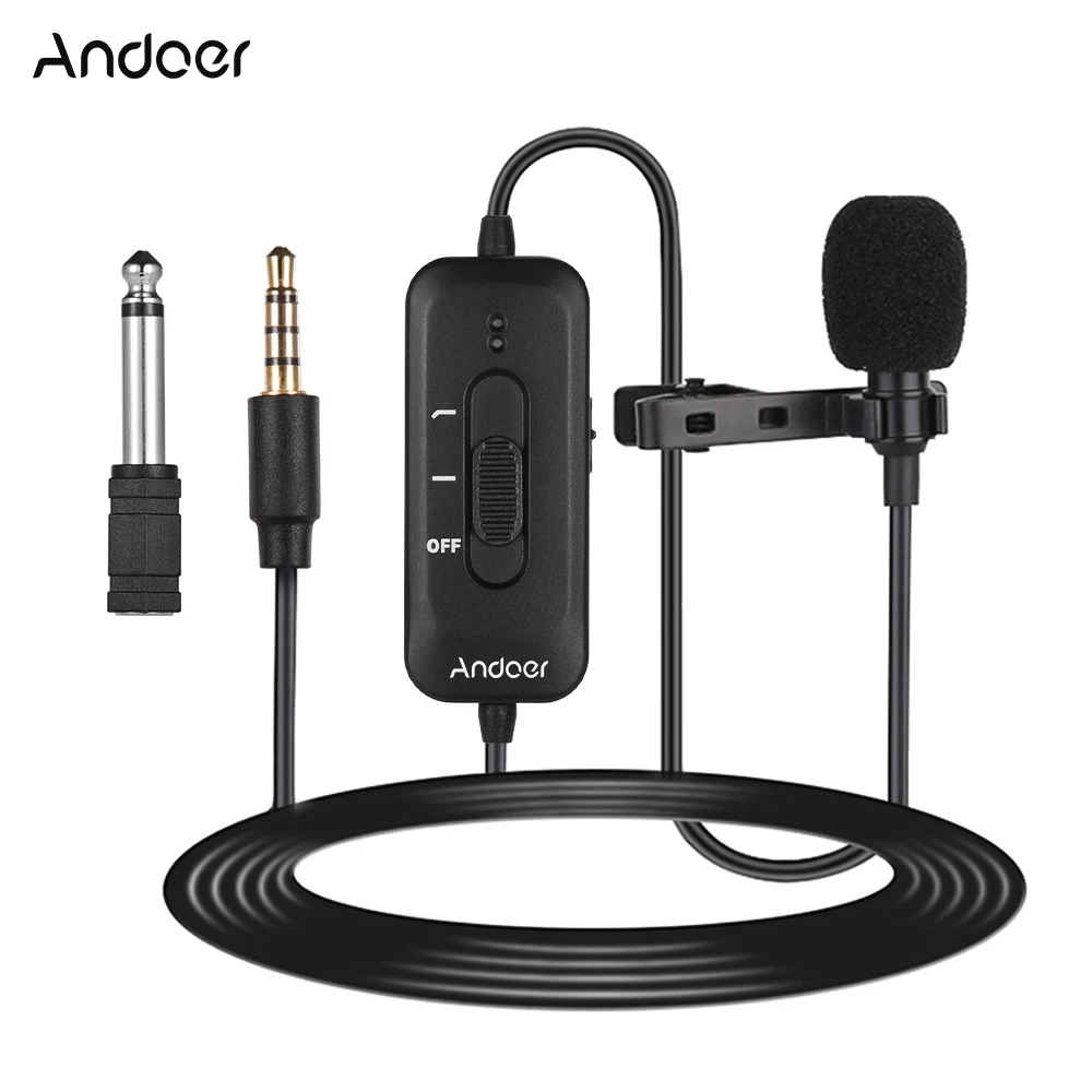 

Andoer AD-M2 микрофон всенаправленная клип на петличный микрофон супер звуковой микрофонный для смартфона Камера прямые трансляции видео для