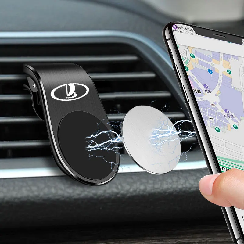 

360 Magnetic Universal Car Phone Holder Air Vent Phone Stand for Lada Priora Kalina Granta Vesta X-Ray Lights Niva Etc Car Goods