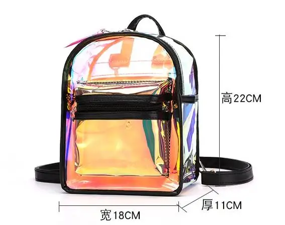 

Laser Small Backpack 2020 New Style Fashion Shoulder Mini Transparent Small Backpack