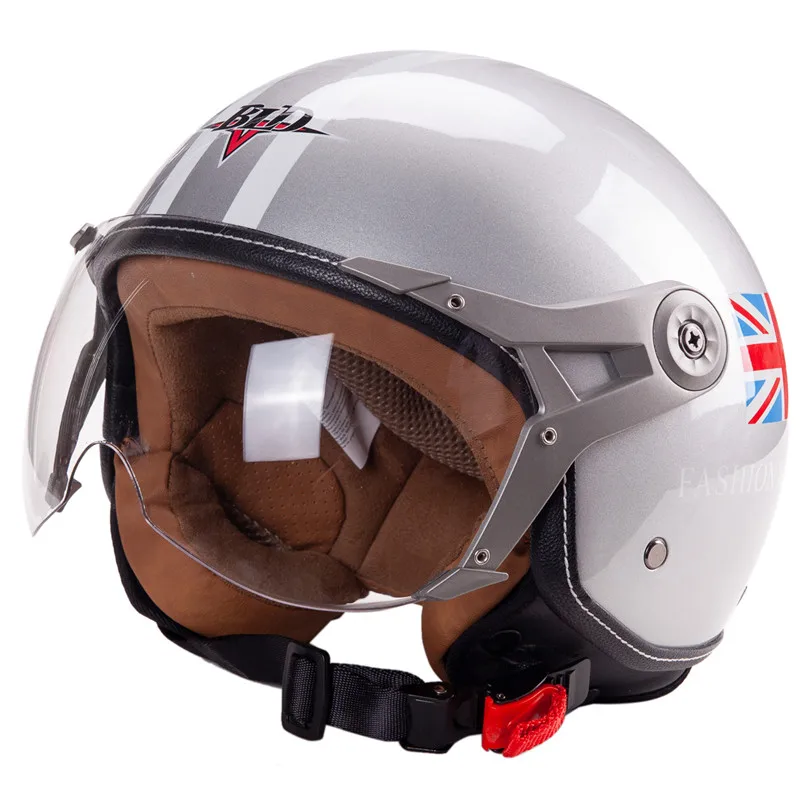 Досуг Jet мотоциклетный шлем DOT утвержден старинный скутера модные светильник вес