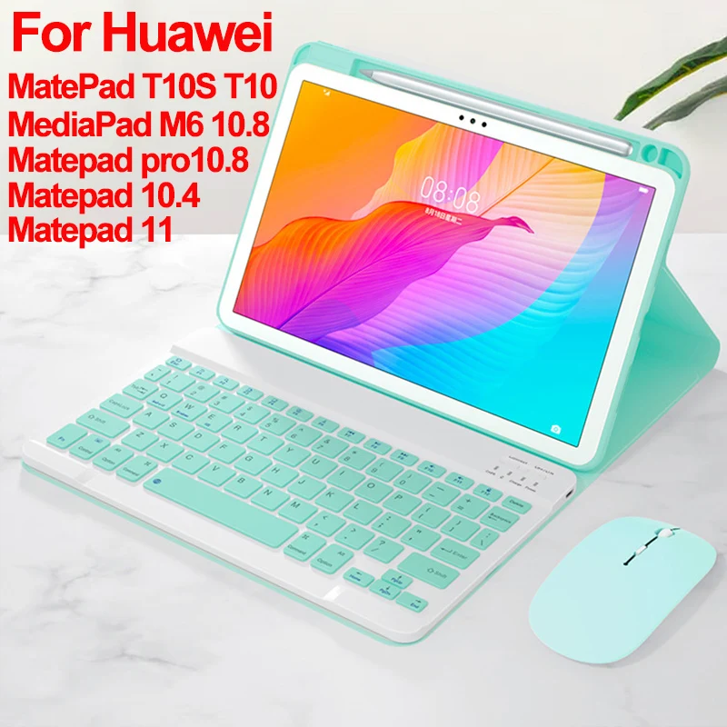 

For Huawei Matepad11 10.4 Pro 10.8 T10s T10 MediaPad M6 Keyboard Case Wireless Mouse Bluetooth Magic Keyboard Case Cover Suit