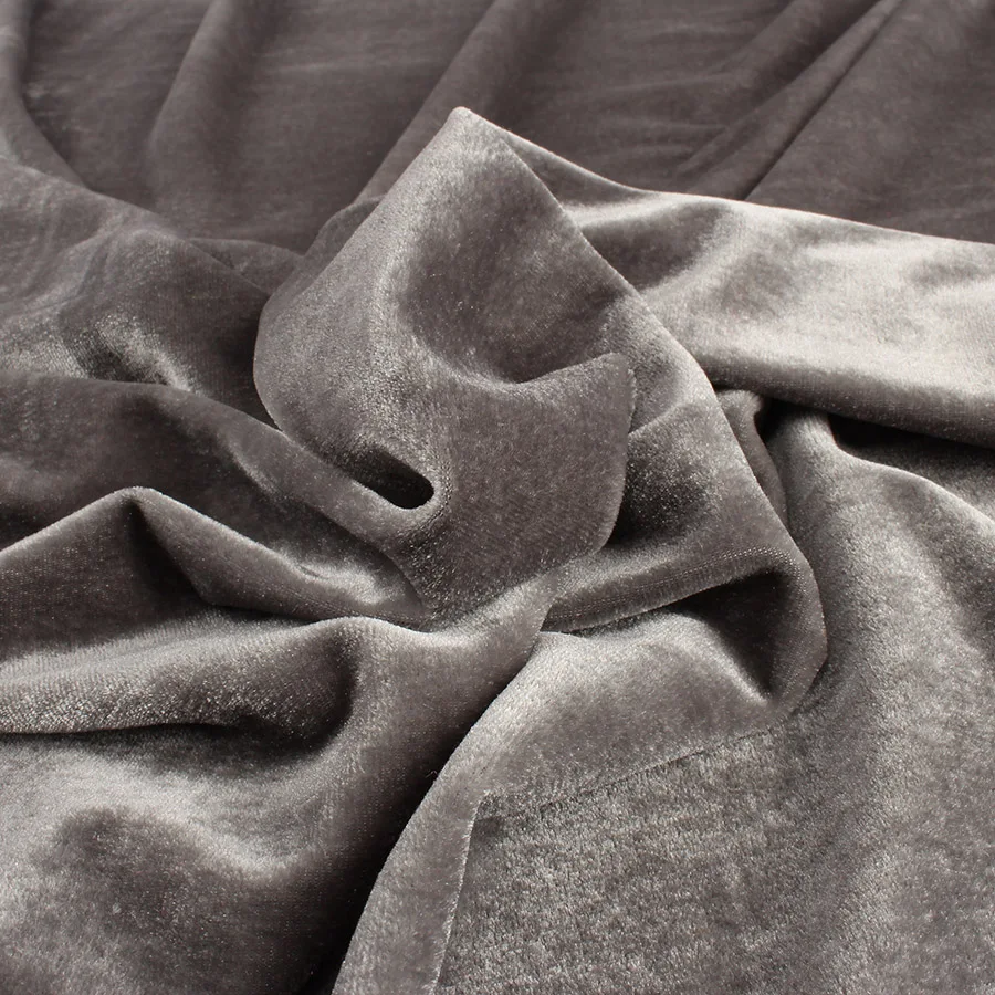 Трикотажный эластичный бархатный материал плиссированный для спортивного