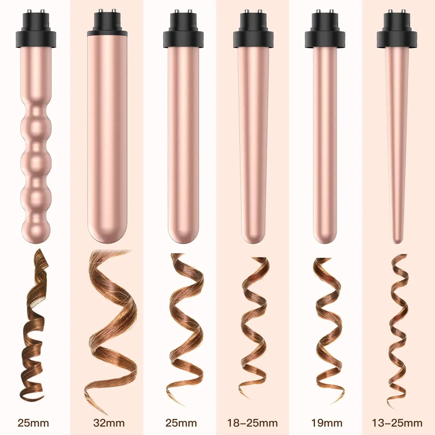 Набор для завивки волос 5 в 1 щипцы со сменными керамическими валиками ЖК дисплеем