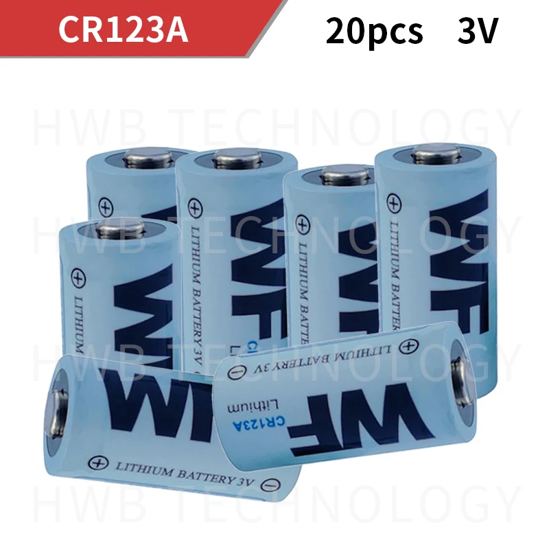 20 штук 3V CR123A CR 123A элемент литиевой батареи 1300 мА/ч, CR123 CR17335 CR17345 16340 LiMnO2 сухая Первичная батарея для камеры