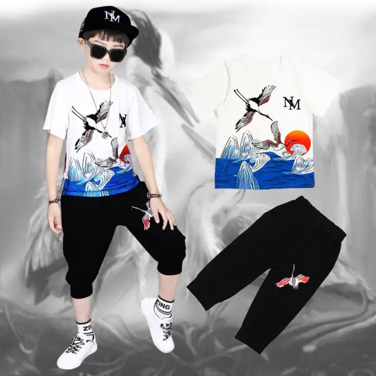 

Baby Boy Clothing Sets Shirt + Shorts 2020 Summer Children's Clothes Boys Fashion Sports Clothing Suit Hiphop 5 6 8 10 12 years