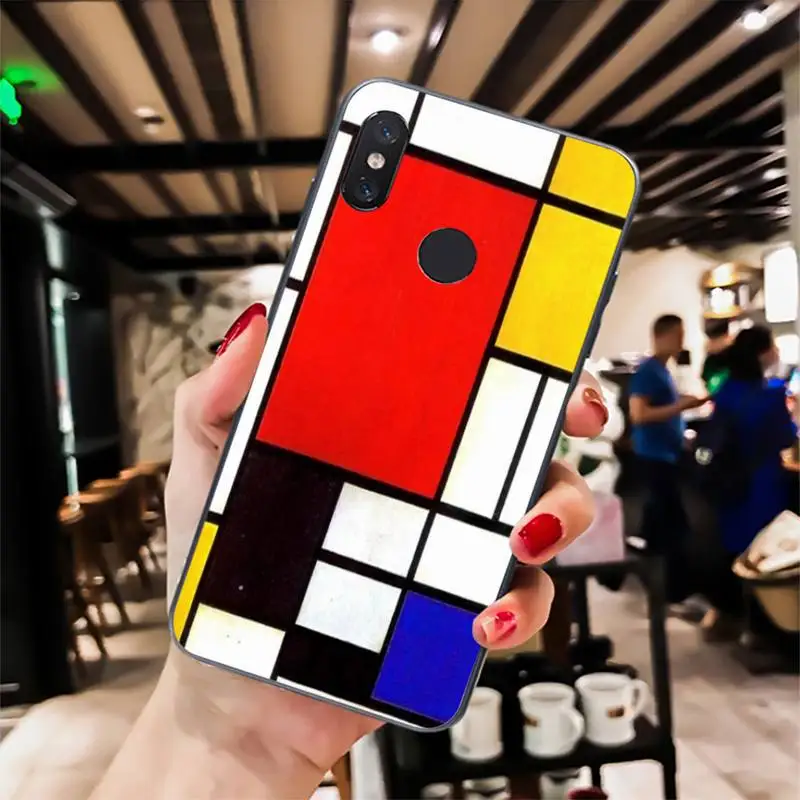 Yinuoda Питер mondrian является абстрактным мобильный телефон чехол для xiaomi redmi note 4x 4a 5 5a