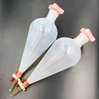 1pc 1252505001000ml plastic pear shaped separatory funnel with ptfe piston separating extraction funnel laboratory supplies