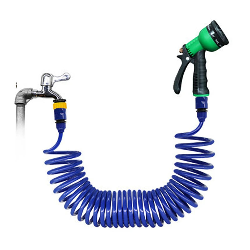 

10M High Pressure Car Wash Spring Hose Garden Watering Car Wash Telescopic Hose with Quick Coupling Garden Irrigation Supplies