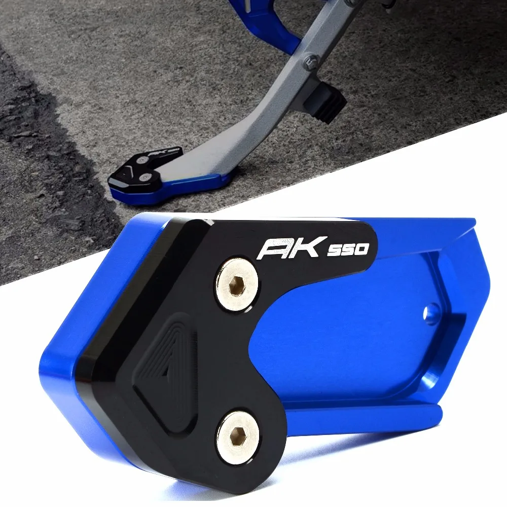 

with LOGO AK550 Motorcycle CNC Side stand enlarge kickstand extension For kymco ak550 2017-2020 black gold blue red Grey