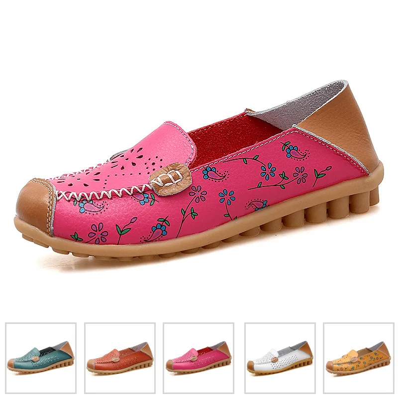 Большие размеры 43 Женские дышащие женские мокасины на плоской подошве Удобная