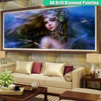 5d ab drill diamond painting girl diy full squareround large size diamont embroidery poster mosaic cross stitch home decoration