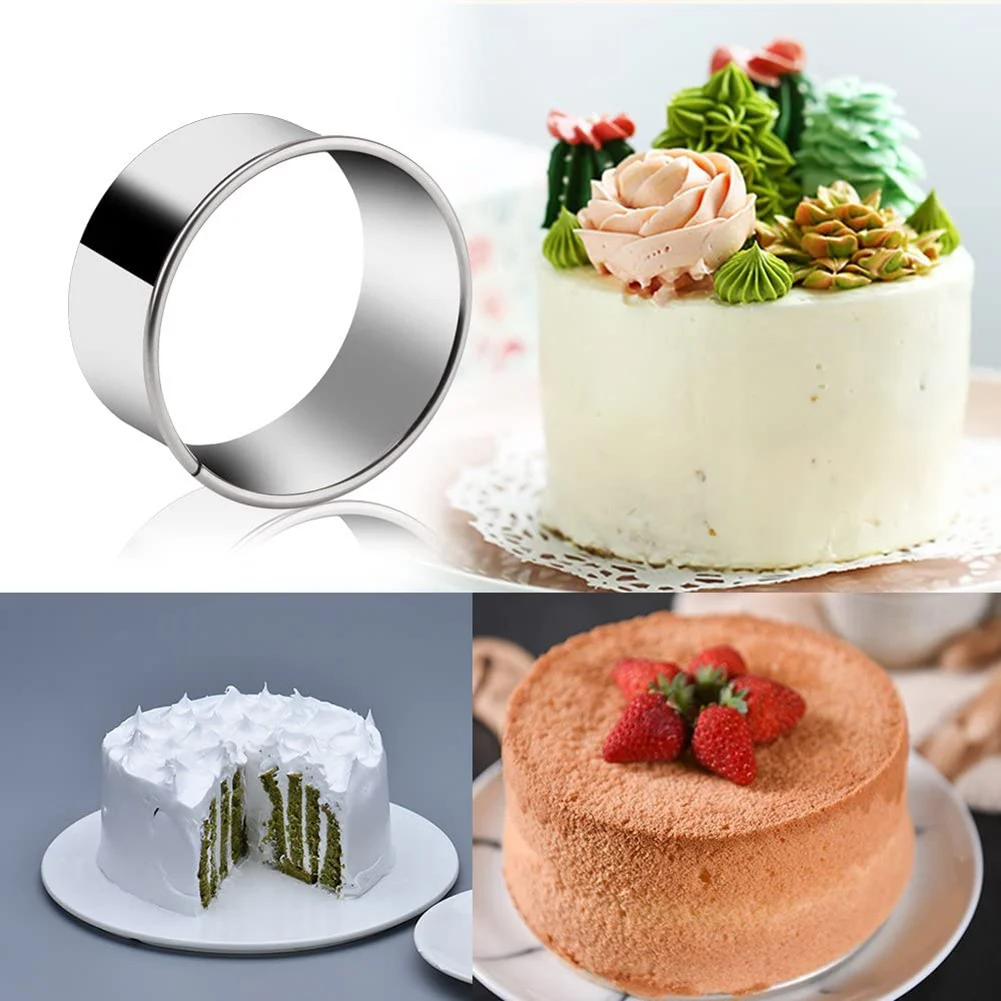 

5Pcs Round Biscuit Cutters Stainless Steel Pastry Dough Cutter Set Round Baking Molds 5 Sizes