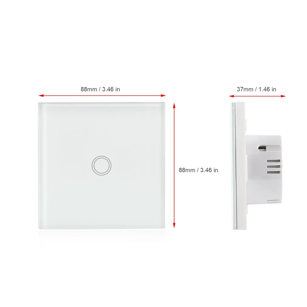 

1 Way Smart Home Wall Touch Switch EU/US/UK Standard LED Indicator Remote Control Touch Switch Wireless Light Switch