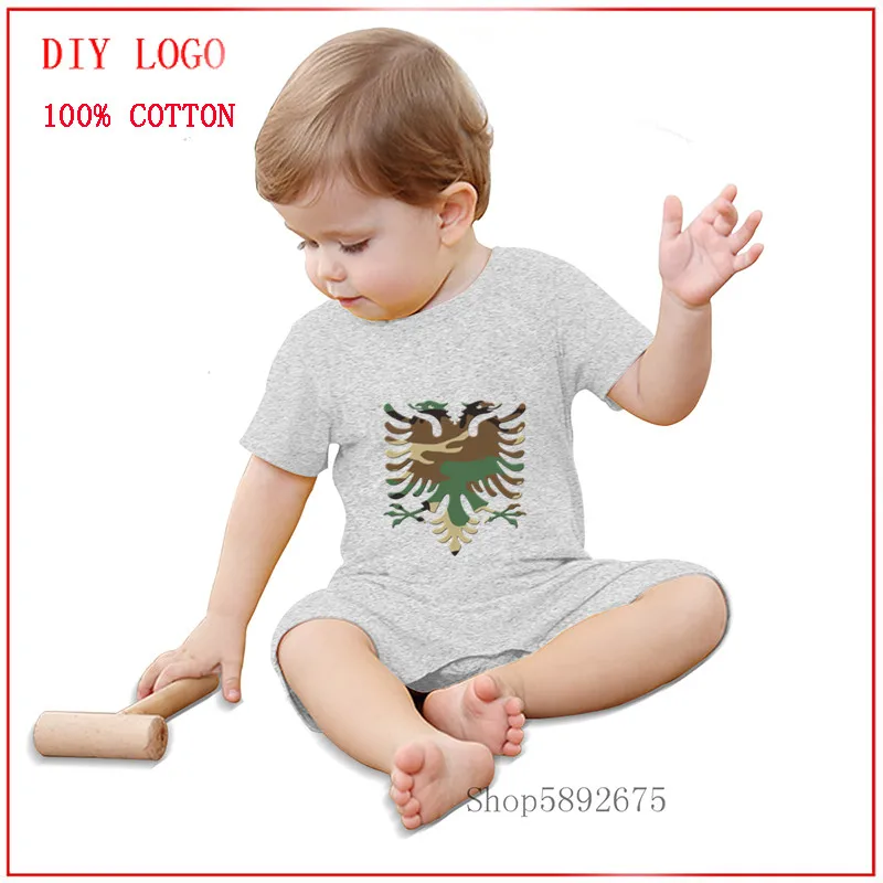 Камуфляжный костюм для малышей с албанским орлом мультяшный Детский комбинезон