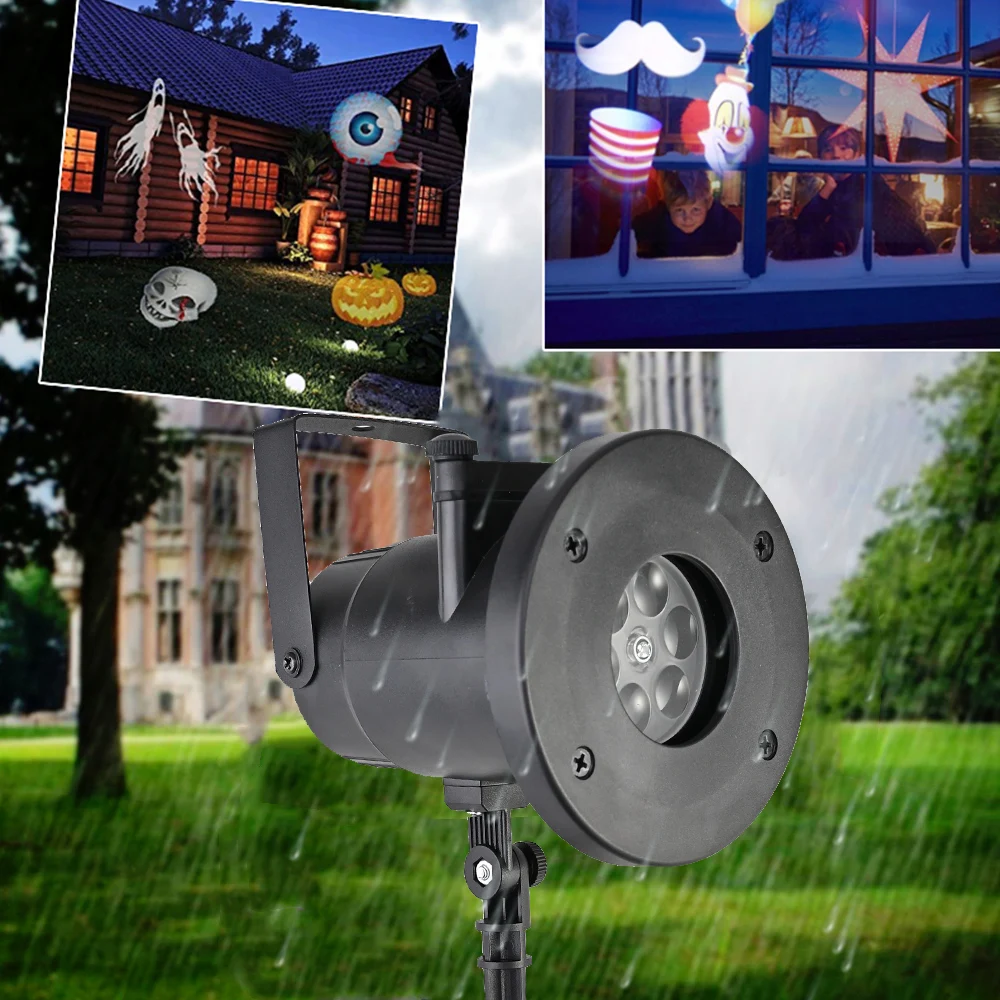 Рождественский проектор в виде снежинок с 12 узорами ландшафтный светильник для