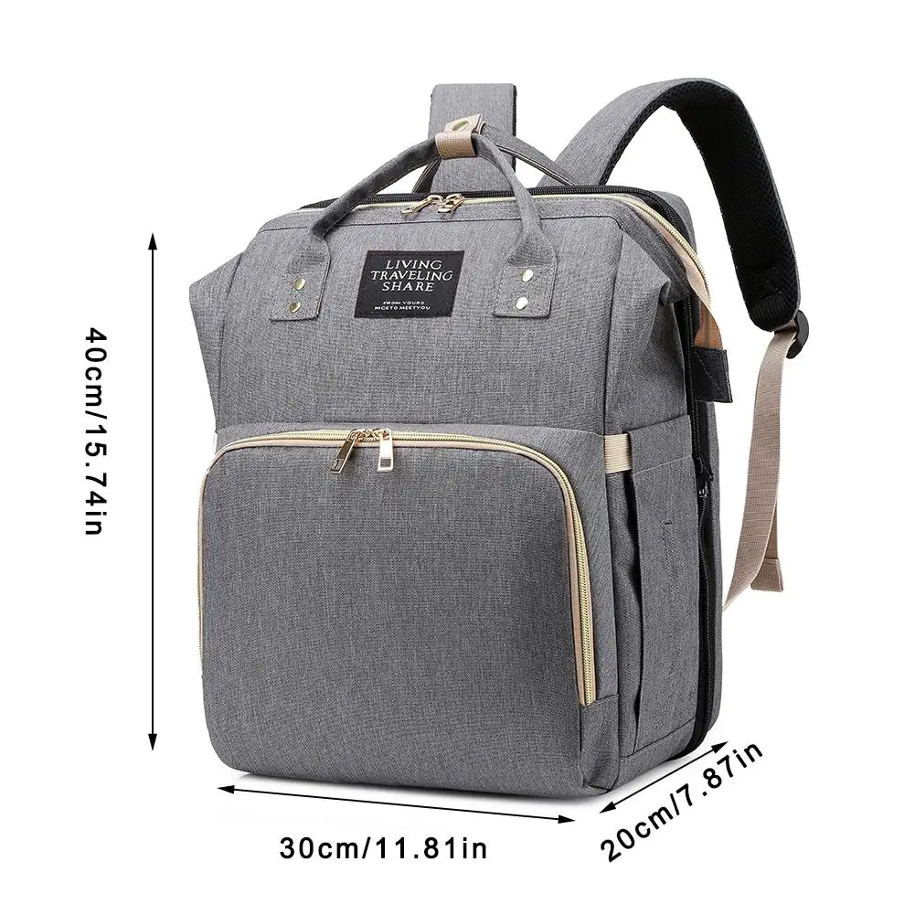 

Mummy Bag USB Sunshade Portable Foldable Crib Mummy Bag Multi Function Large Capacity Mother Baby Bag Baoma Go Out Backpack