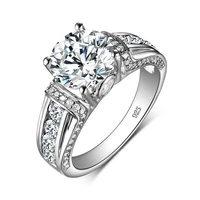 szjinao real 2 carats moissanite rings for women gemstone 100 925 sterling silver certified wedding engagement female jewellery